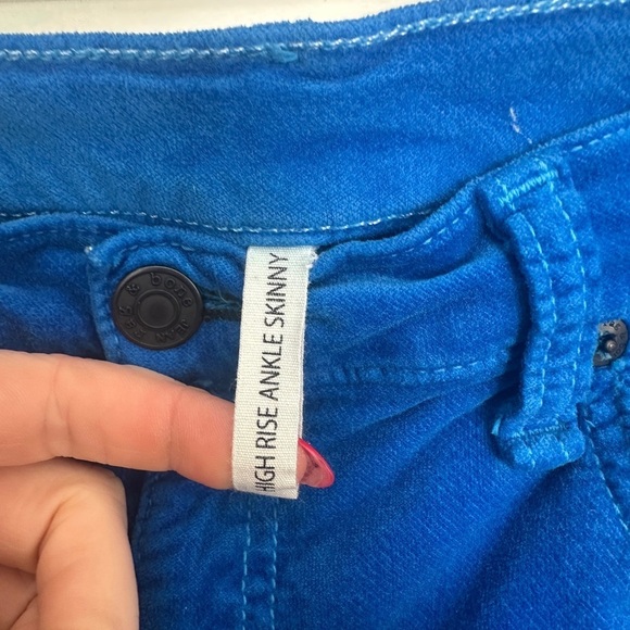 rag & bone Blue Suede Like Jeans Slim Fit - Picture 3 of 5